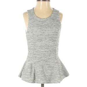 TOPSHOP GRAY SLEEVELESS BLOUSE, SIZE 2